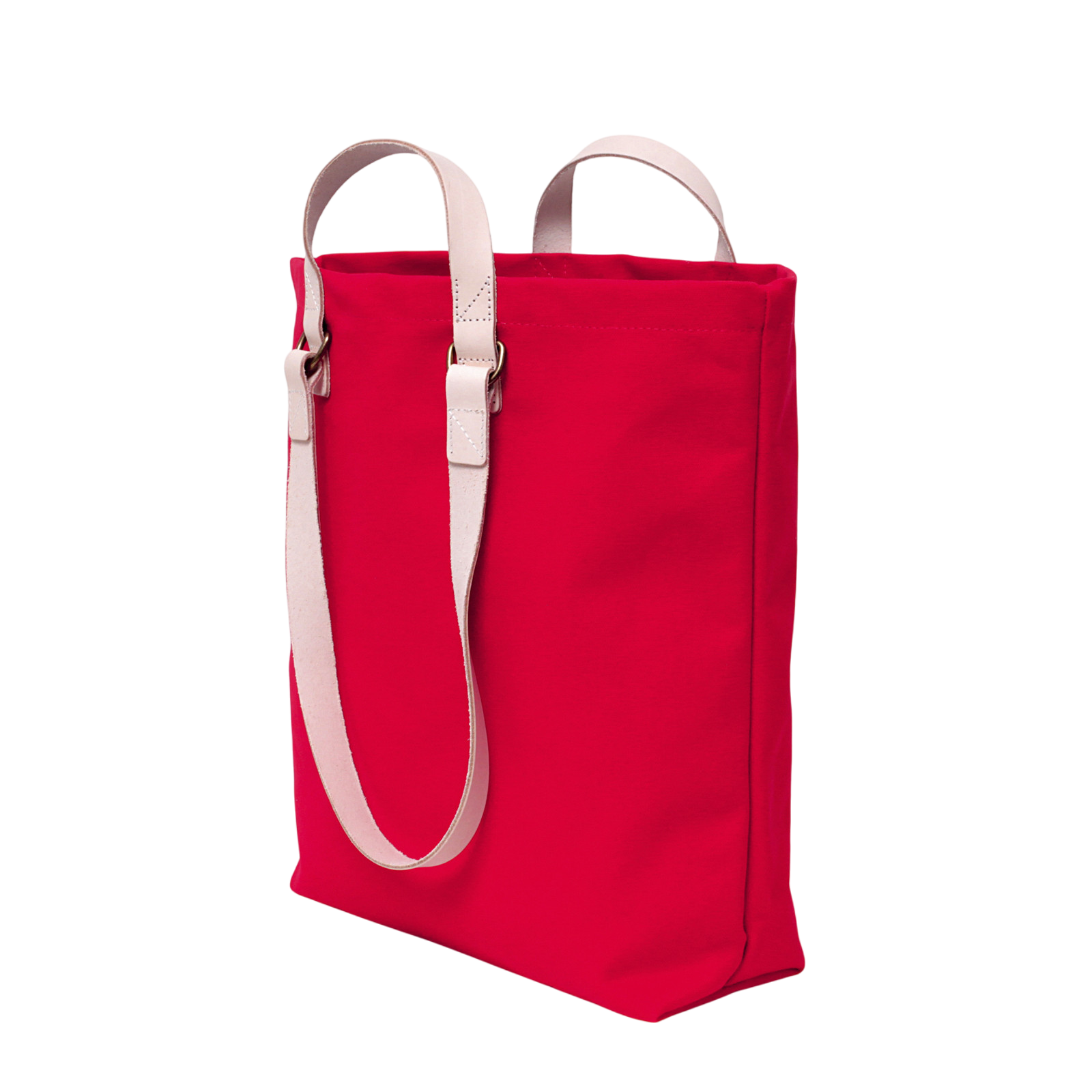 Shopper Sam Rot, Leder Natur