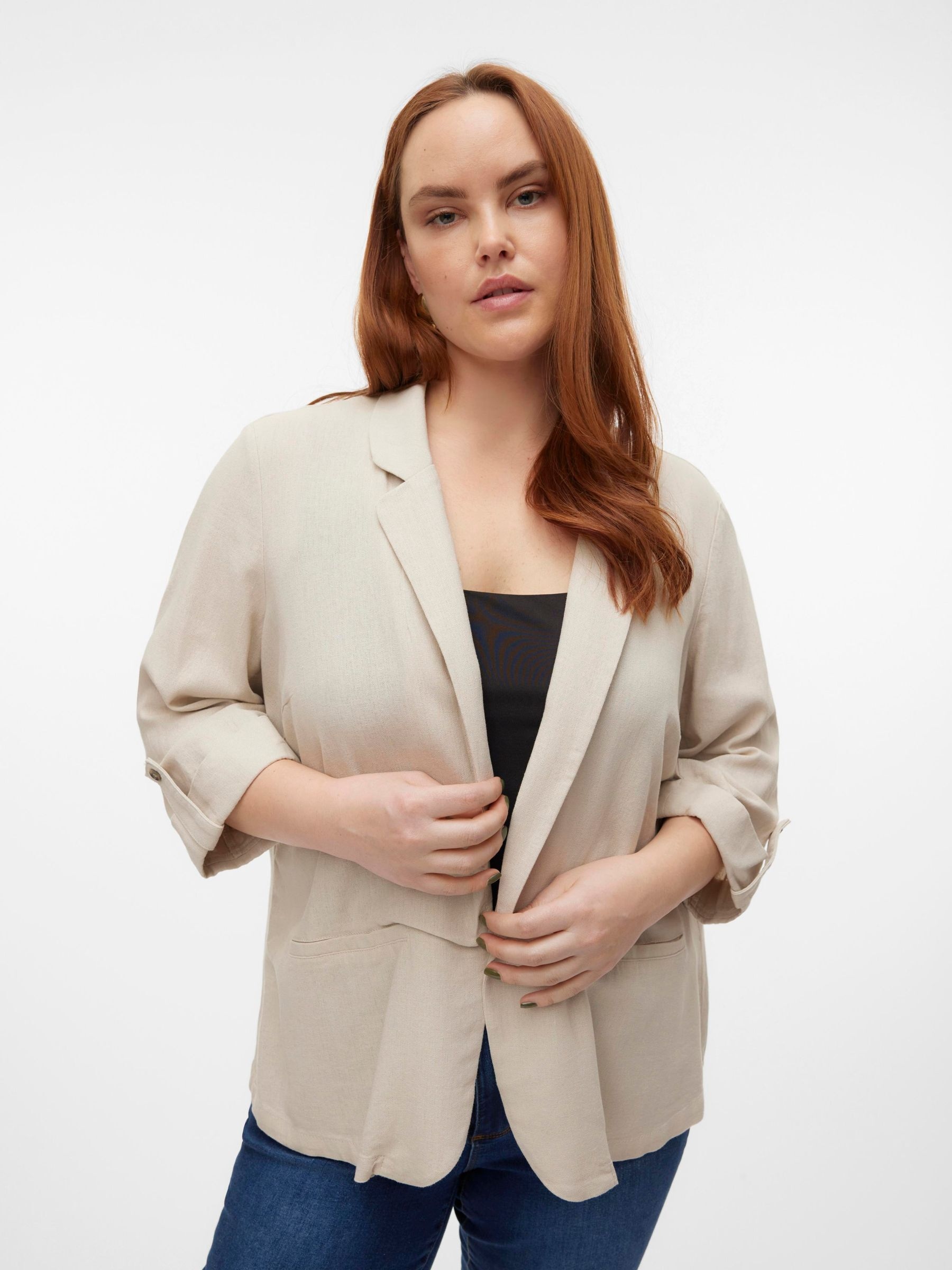 Vero Moda Curve Kurzblazer »VMCJESMILO 3/4 BLAZER WVN GA NOOS CUR«