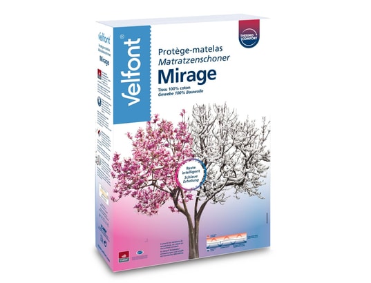 VELFONT - Protège matelas Mirage thermorégulateur Outlast 160x190-160x200 cm