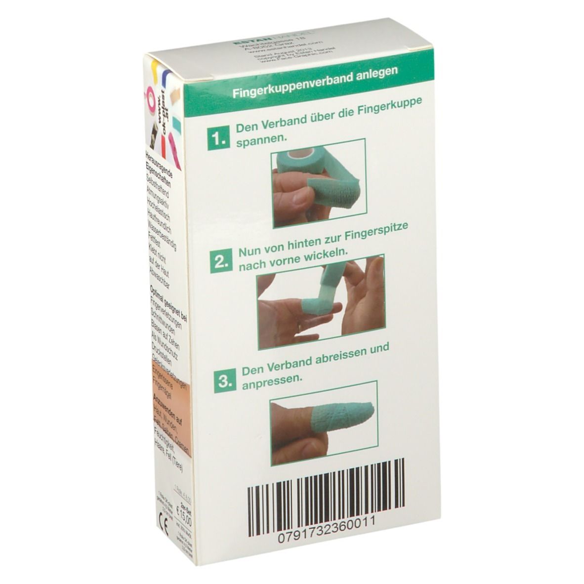OK-plast Pflaster + Fingerverband 2,5 cm x 4,5 m