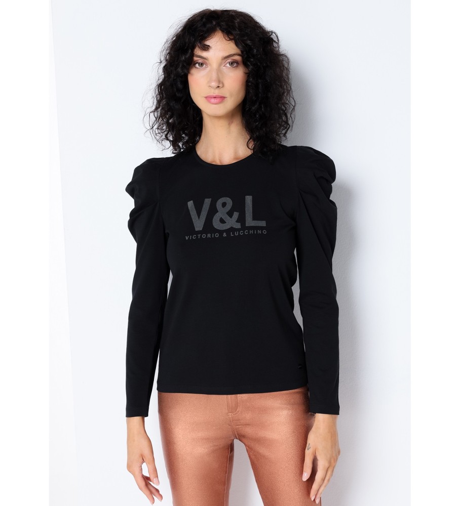 Victorio & Lucchino, V&L Camiseta manga aparafusada preta