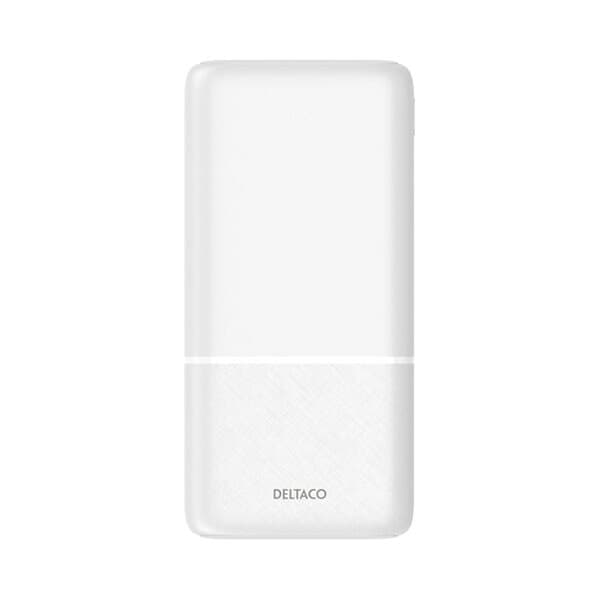 Deltaco Powerbank 20000mAh 2,1A, 10.5W 2xUSB, 1xUSB-C