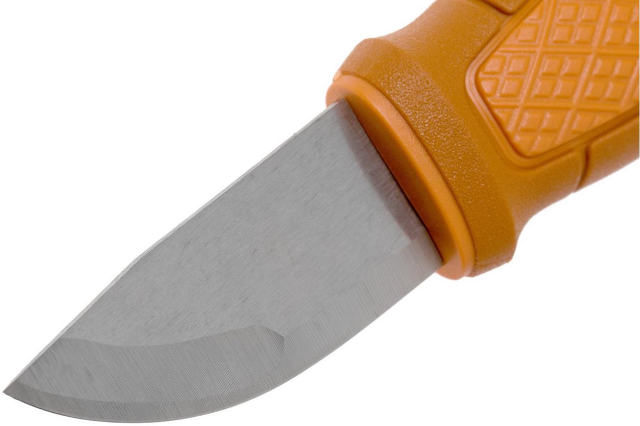 Mora Eldris Burnt Orange 13502 nekmes met luxe schede en firesteel