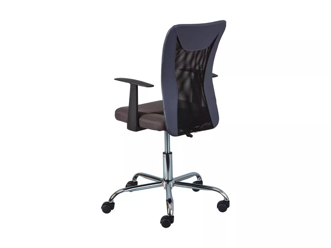 DEANA - Fauteuil de Bureau sur Roulettes Gris et Noir