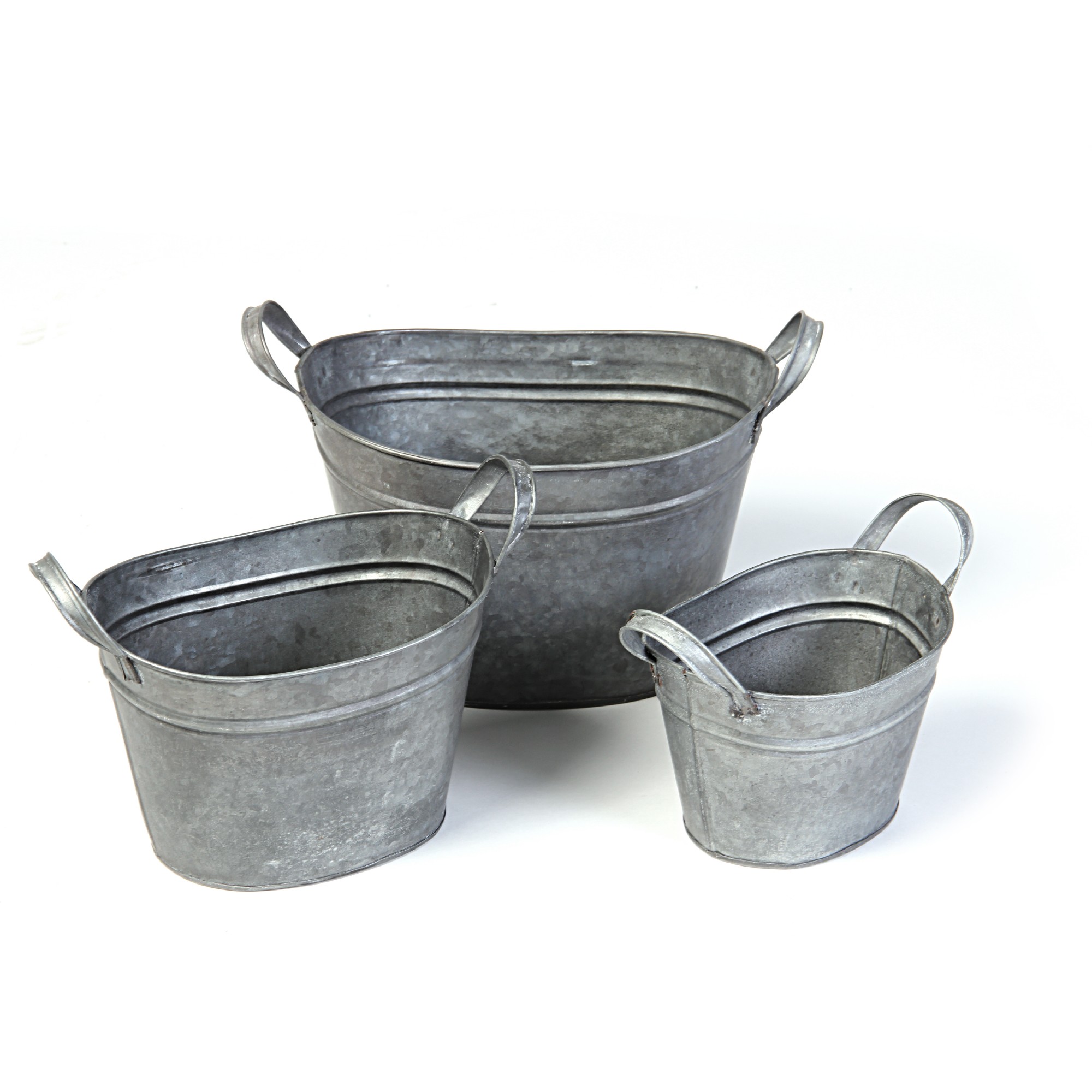 ovale Henkelwanne S, grau, B 17,5 cm, H 13,5 cm, L 11,5 cm von fischer's lagerhaus