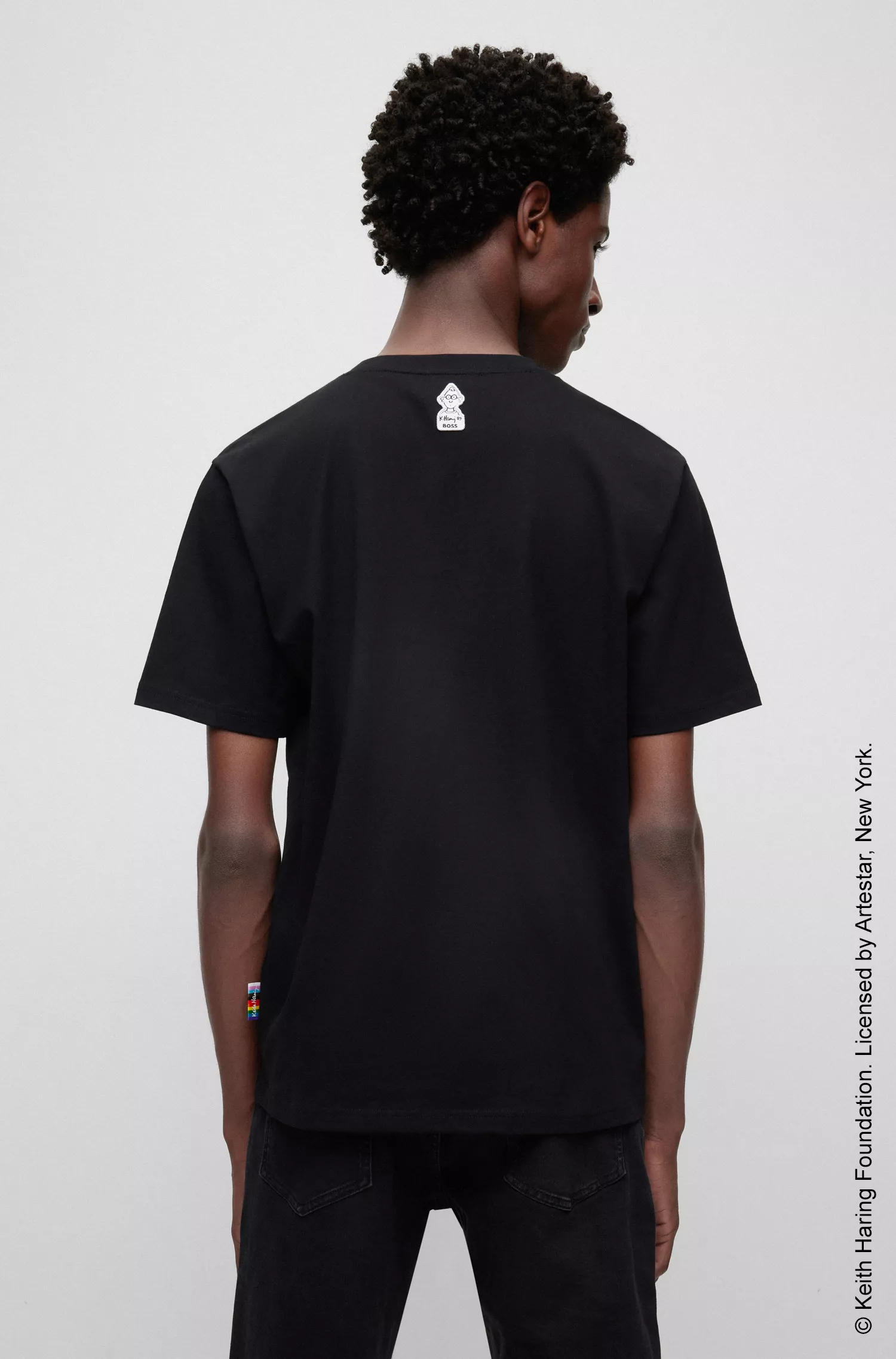 Camiseta unissex BOSS Black-BOSS x Keith Haring com estampa fotográfica.