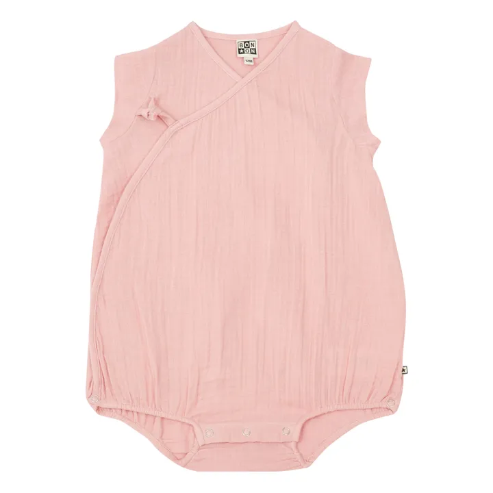 Bonton Barboteuse Gaze de Coton Bio Igloo | Rose