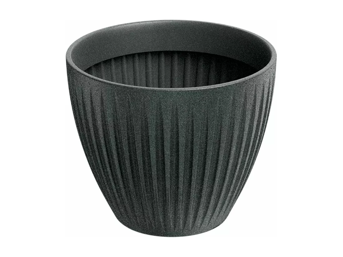 Pot de fleurs rond Latia Ø40x33 granit graphite