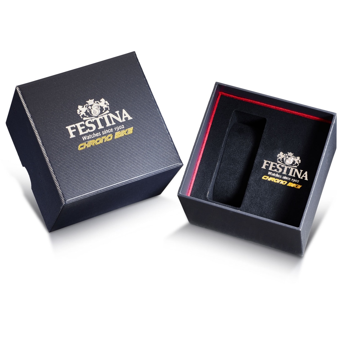 Festina Chrono Bike 47mm Edelstahl Silbrig / Schwarz