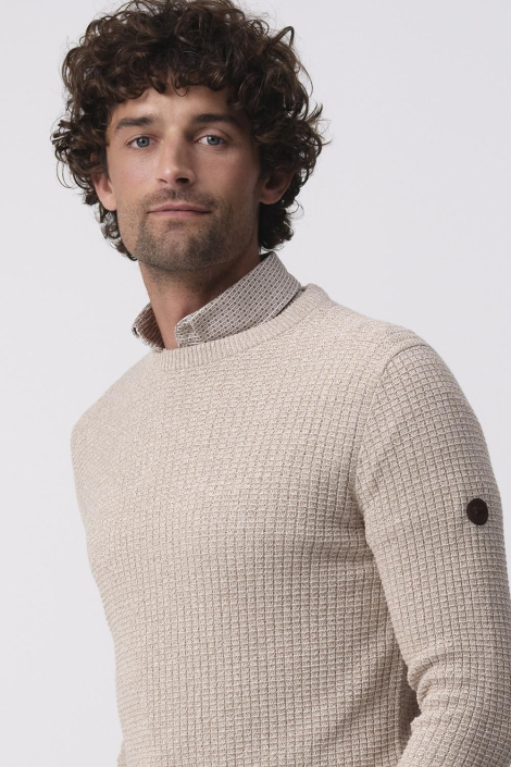 Campbell beige heren trui