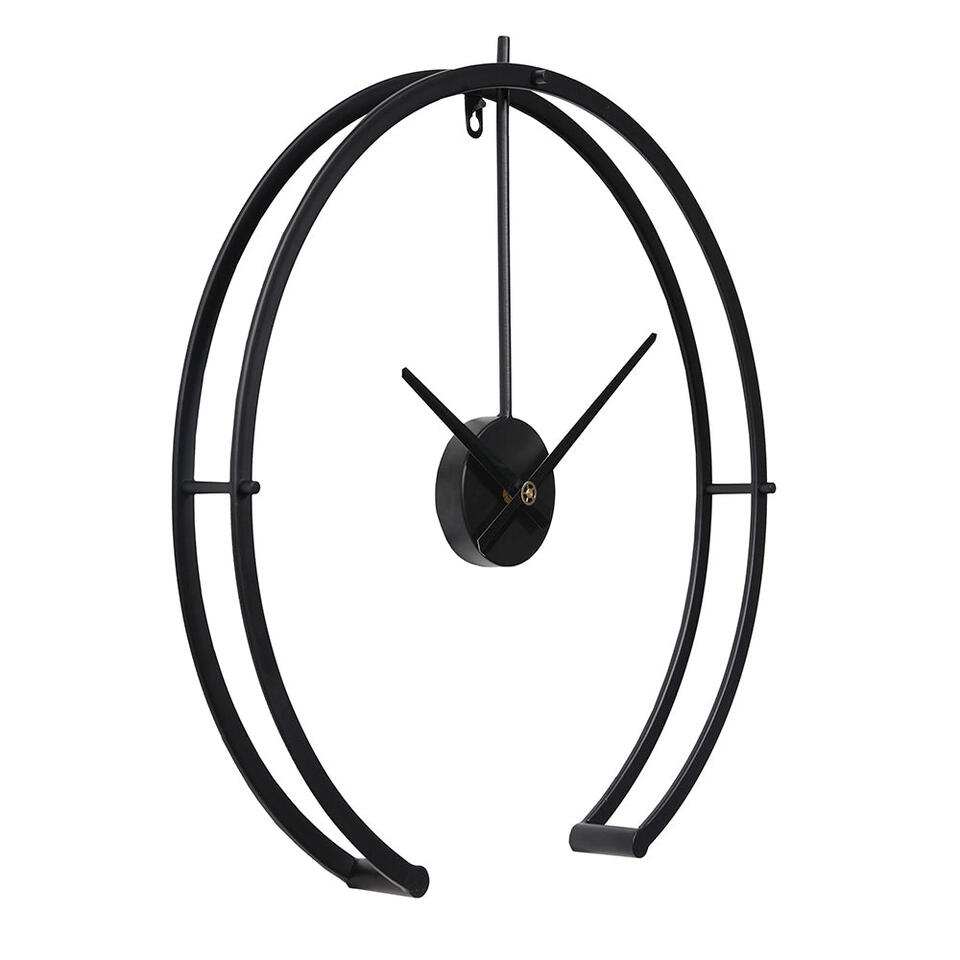 LW Collection Wandklok Denzel Zwart 52cm