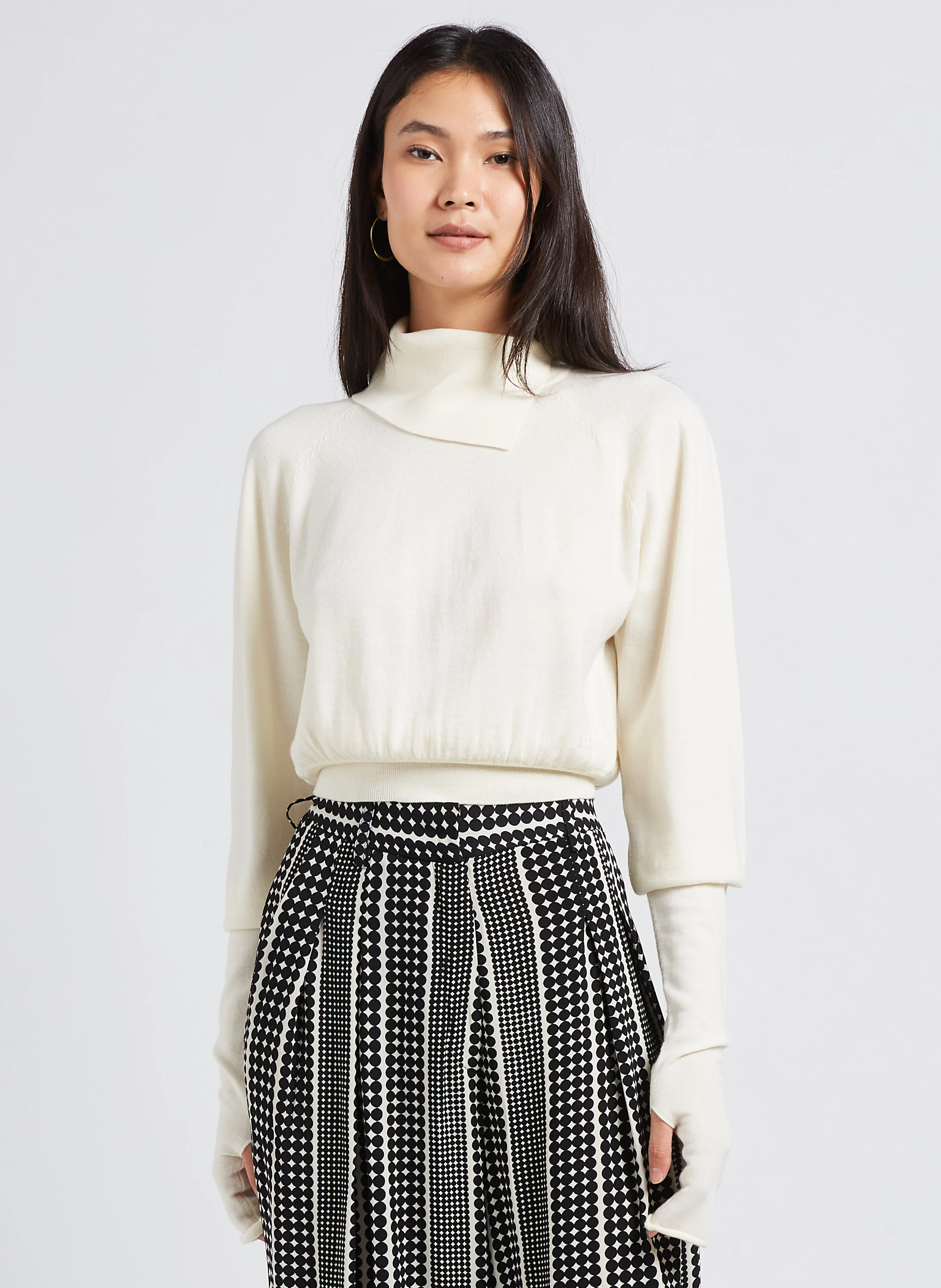 BART - Pull en laine droit | Blanc