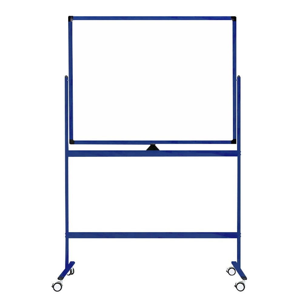 Mobiel whiteboard 100x150 cm - Dubbelzijdig - Blauw