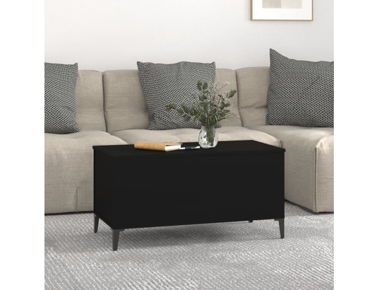 VIDAXL - Table basse noir 90x44,5x45 cm bois d'ingénierie