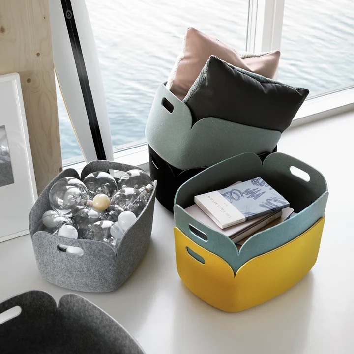 Muuto - Restore Aufbewahrungskorb 48 x 35 cm, braun-grün