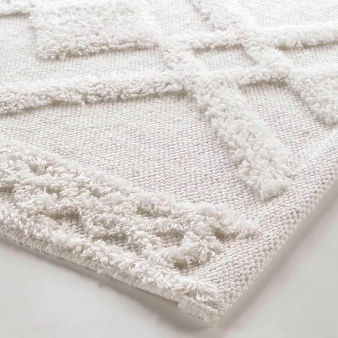Tapis de bain coton (50 x 80 cm) Gladis Blanc