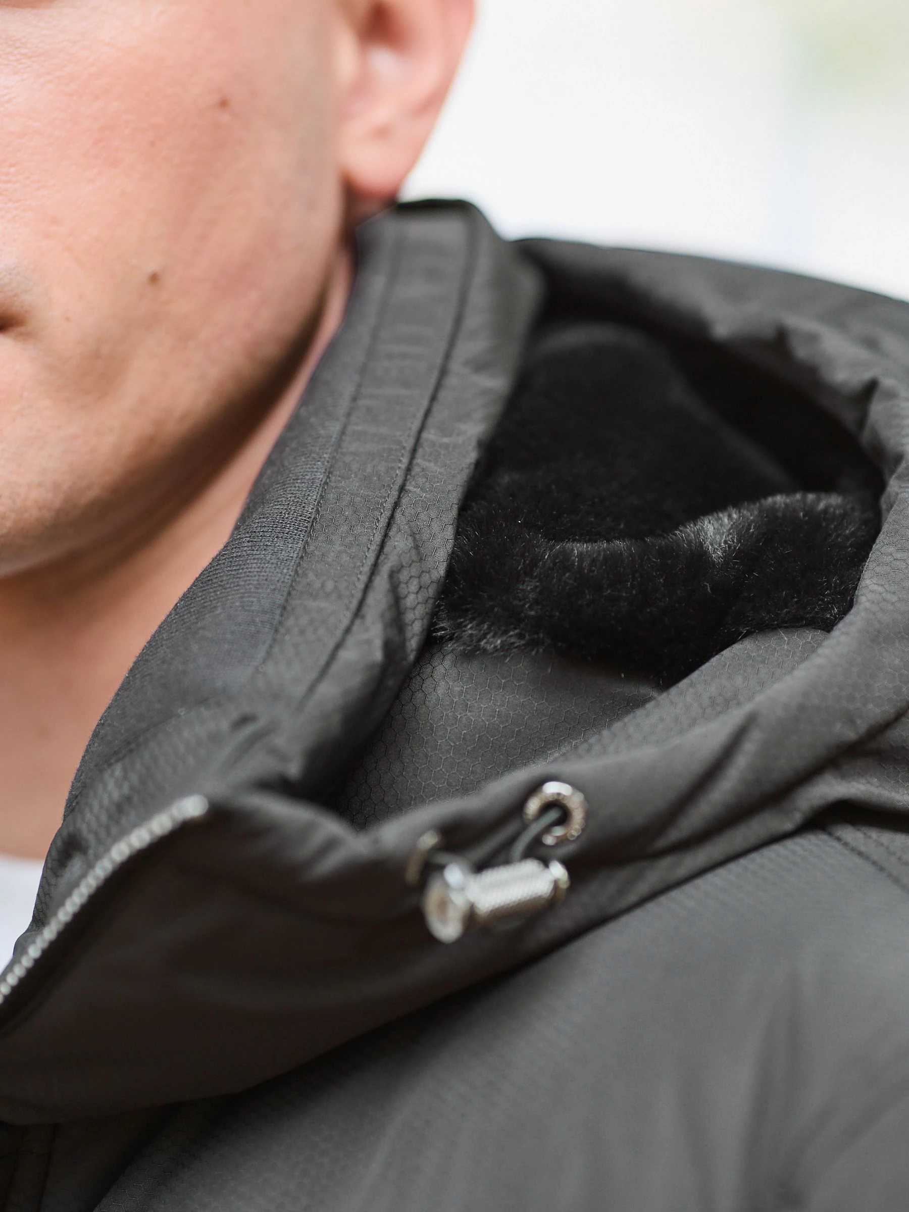 Zwart - Textured Premium Parka Jacket
