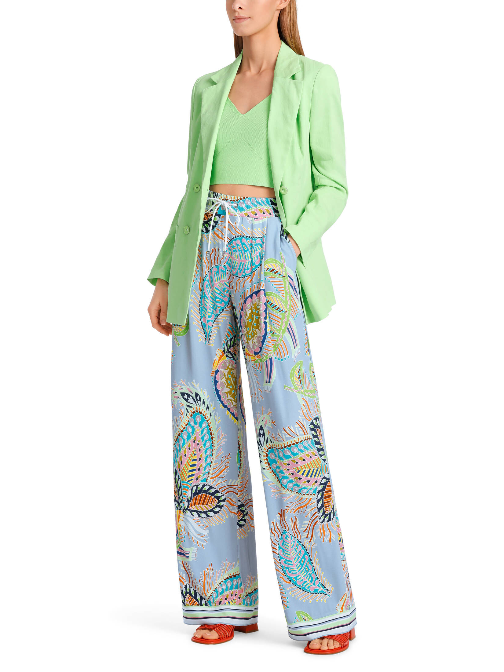 Marc Cain| Damen Bundfaltenhhose WEDI Wide Fit
