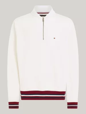 Moletom Global Stripe Archive Fit com meio zíper