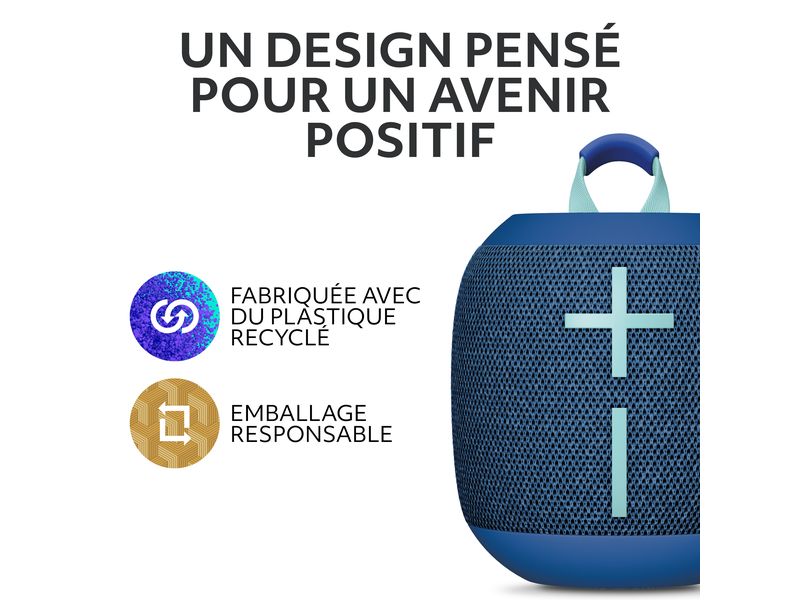 Ultimate Ears Bluetooth Speaker WonderBoom 4 Blau Wasserfester, kompakter Bluetooth-Lautsprecher mit bis zu 14 Stunden Akkulaufzeit