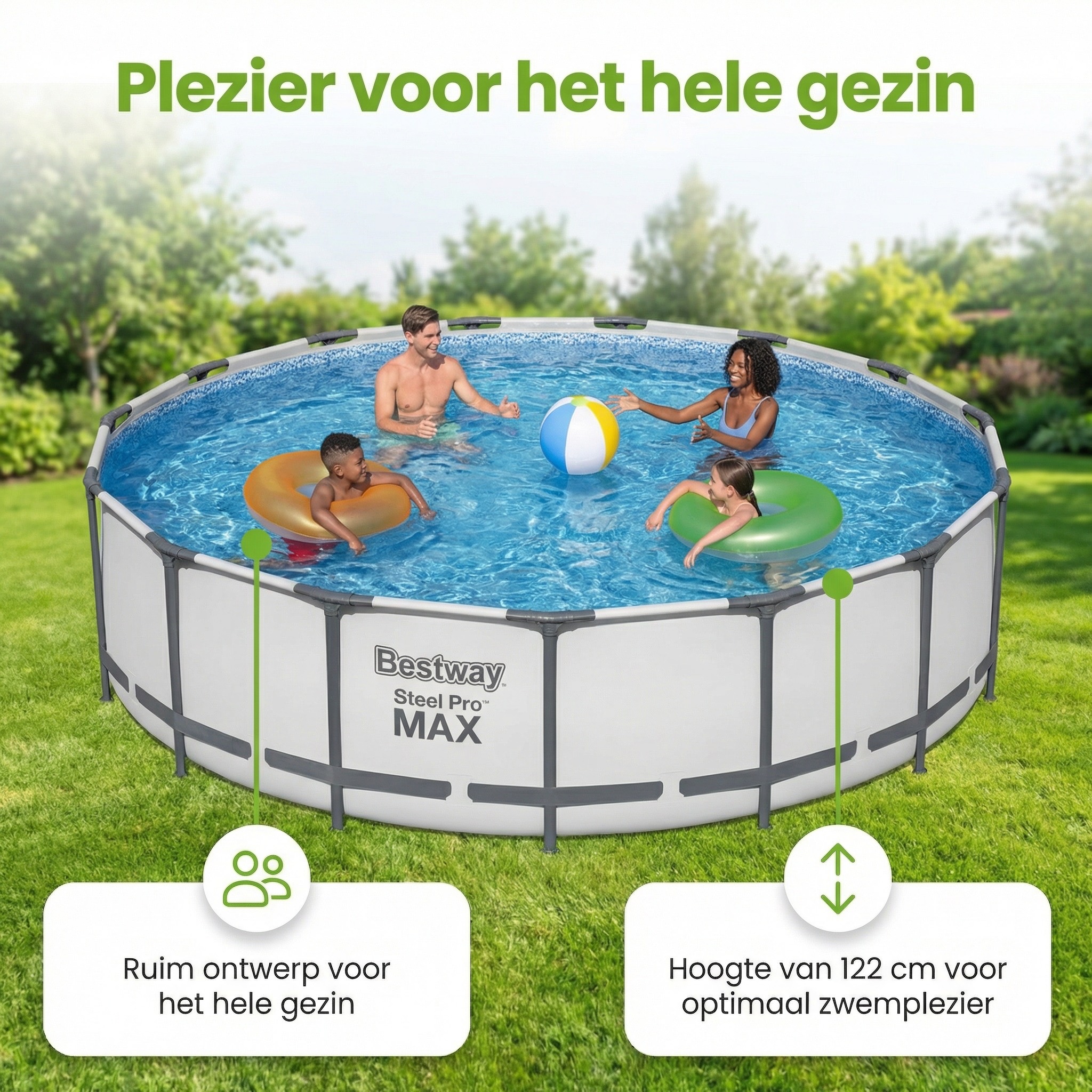 Bestway steel pro max 549x122cm zwembad – 5-delig