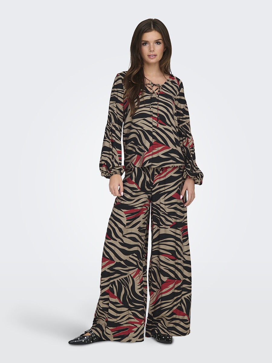 JDY<br>Calças largas com estampas