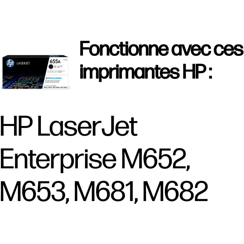 HP 655A Toner noir LaserJet authentique