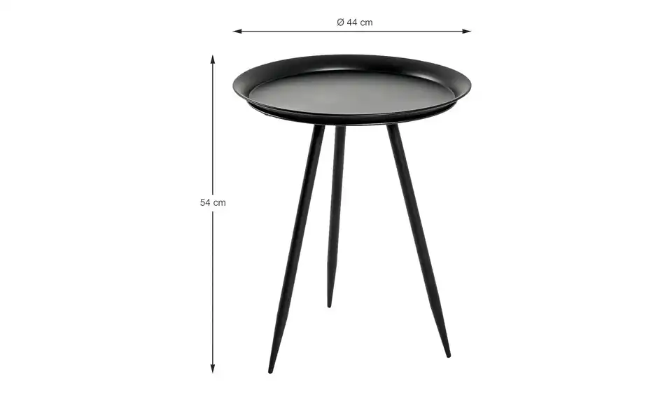 Beistelltisch Kea 44 cm Schwarz