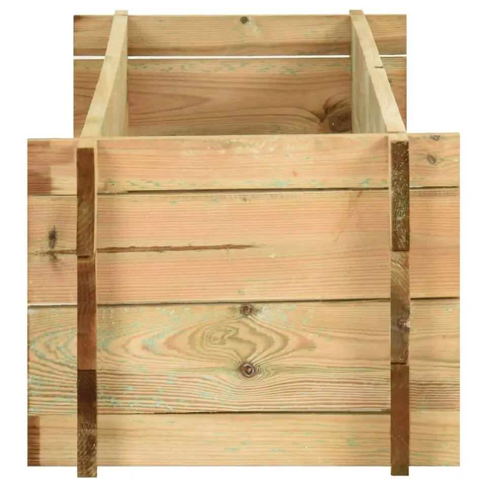 vidaXL - Plantenbak - Bruin - Grenenhout - 120 cm