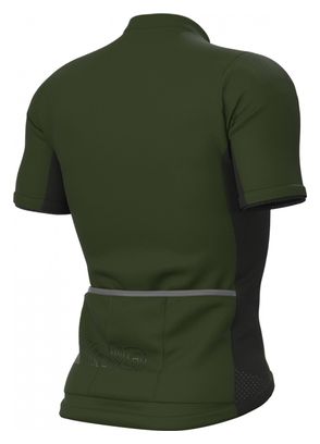 Maillot Manches Courtes Alé Color Block Vert Olive