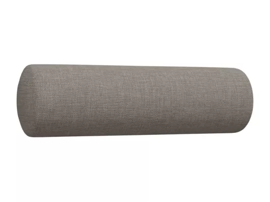 Ensemble de canapés 2 pcs avec coussins décoratifs taupe tissu