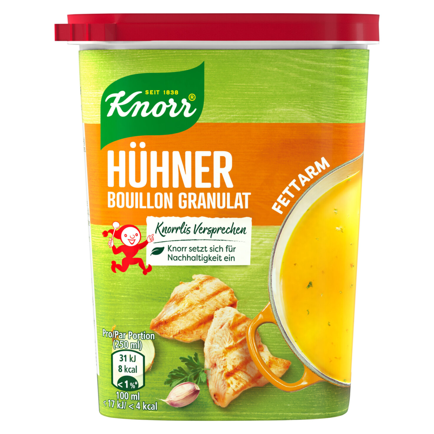 Knorr Hühner Bouillon Granulat fettarm Dose