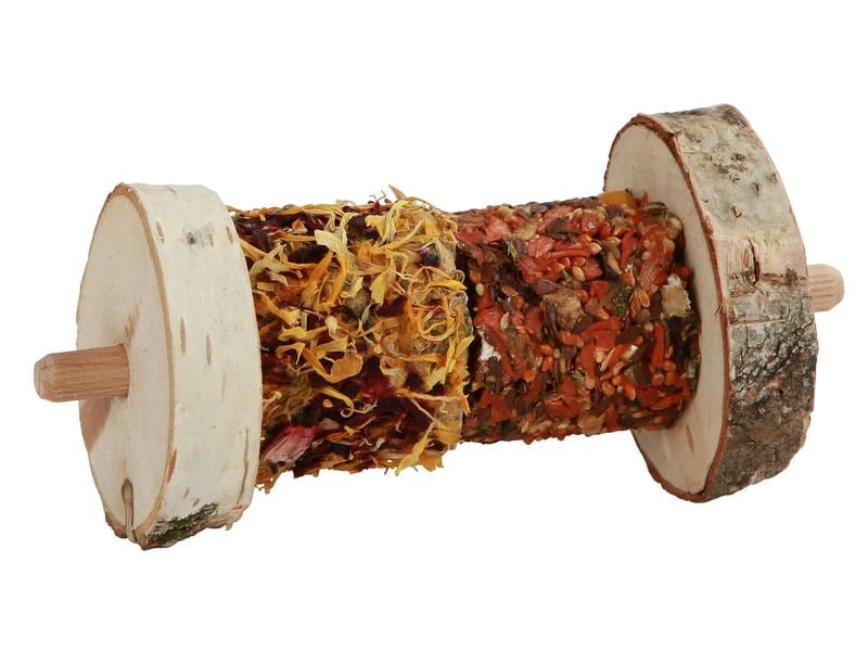 Kerbl Snack Rollbuffet auf Holzspiess, 11 x Ø 6 cm Nagersnack