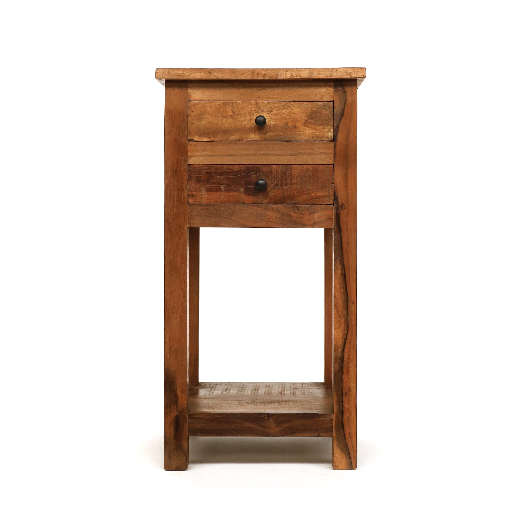 Beistelltisch 'Frehi', aus recyceltem Holz, H 76 cm, B 40 cm, L 40 cm von fischer's lagerhaus