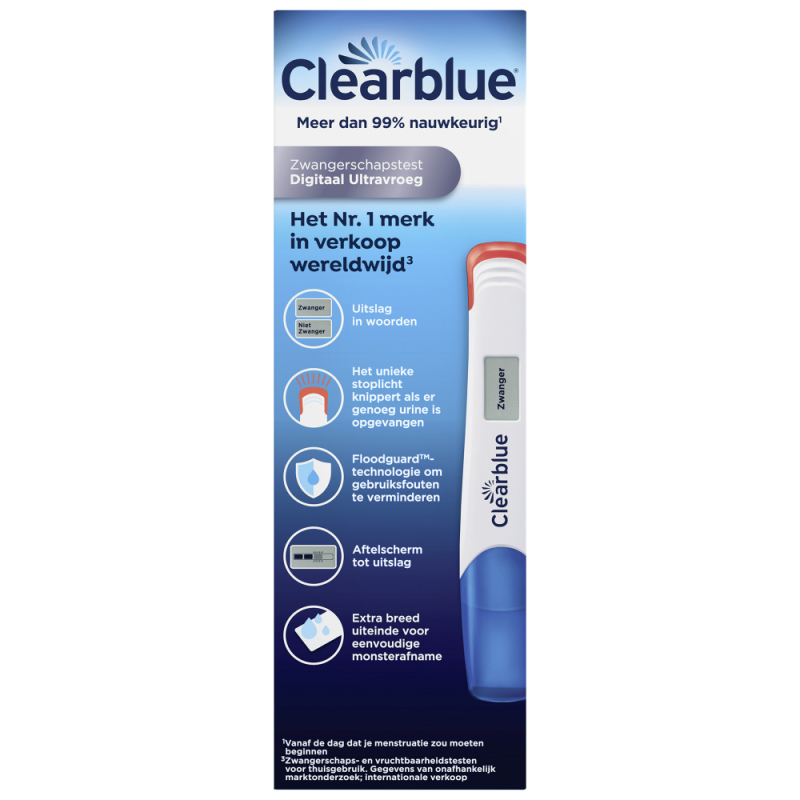 Clearblue Digitaal ultra vroeg 1 Stuk