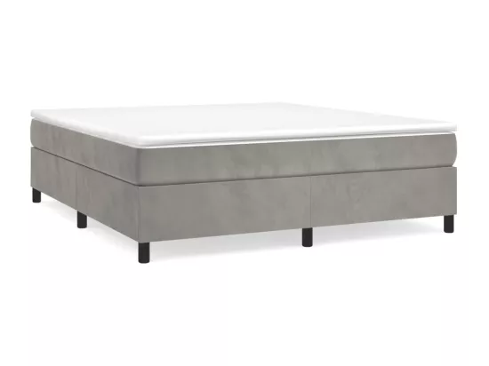 Sommier à lattes de lit Gris clair 200x200 cm Velours