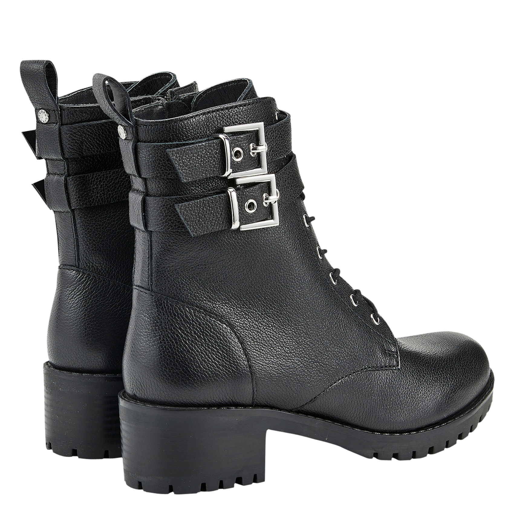 DAVINA - Bottines à lacets en cuir | Noir