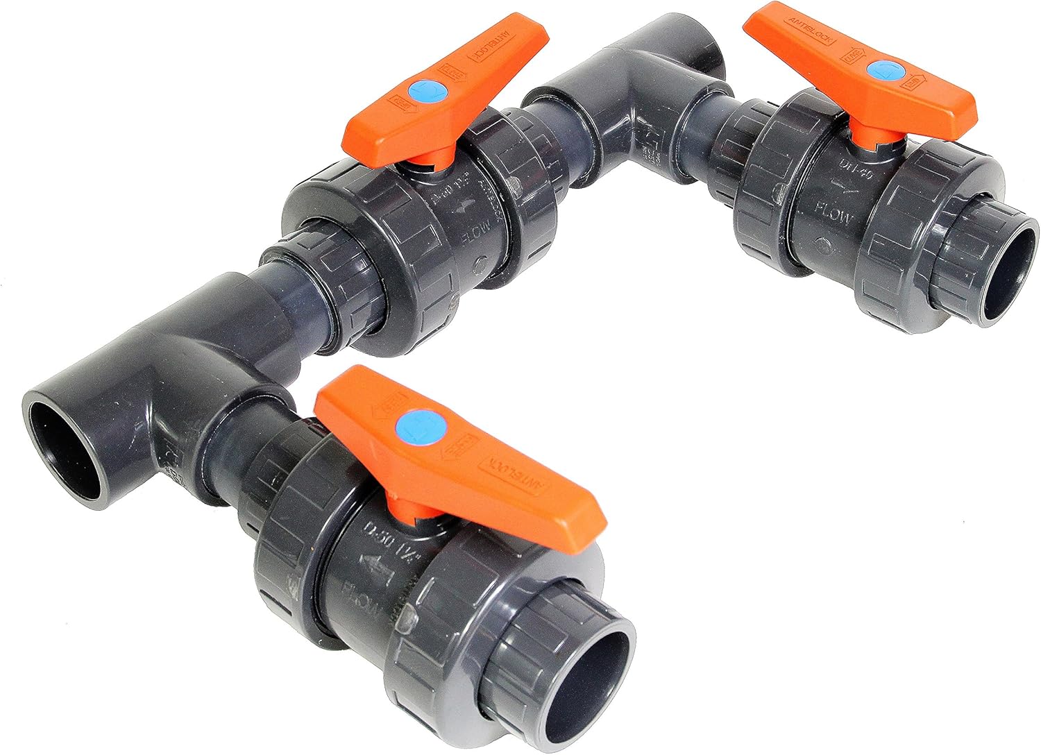 Bypass Set 2 90° für Wärmepumpen Ø 50 mm Poolheizung Schwimmbecken Pool Heizung