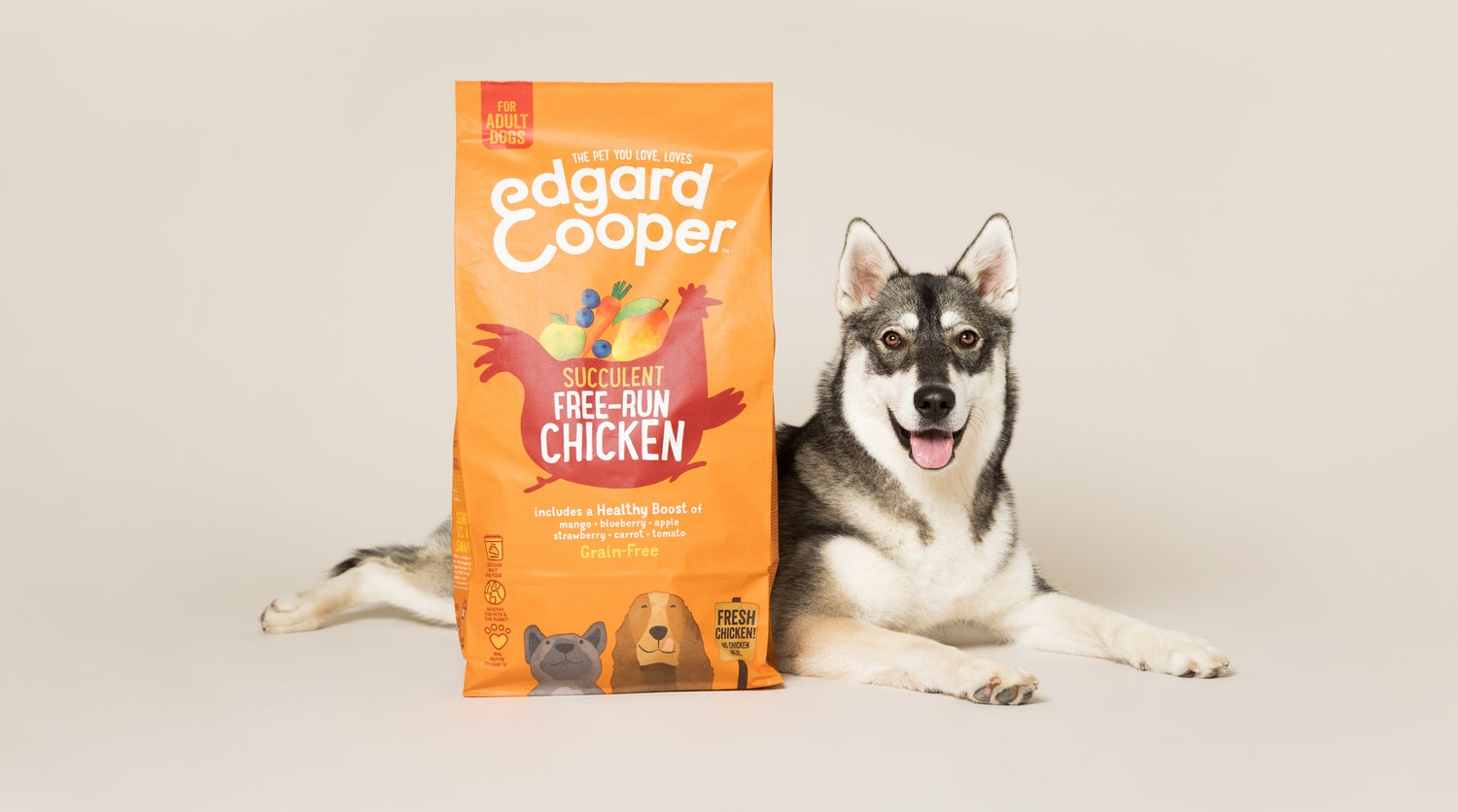 Edgard & Cooper hondenvoer verse scharrelkip adult 12 kg
