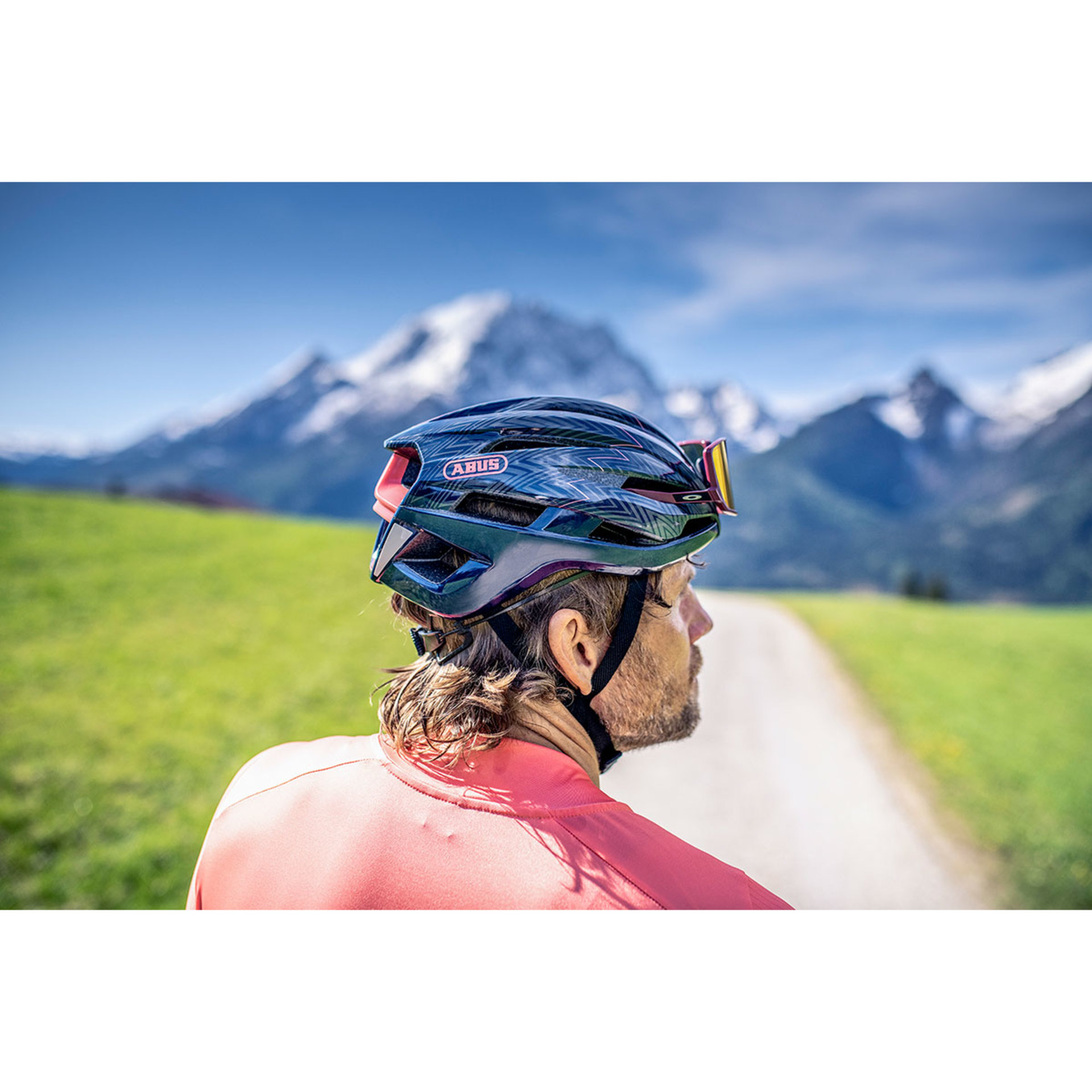 Abus StormChaser Race Fietshelm Zigzag Blauw/Grijs