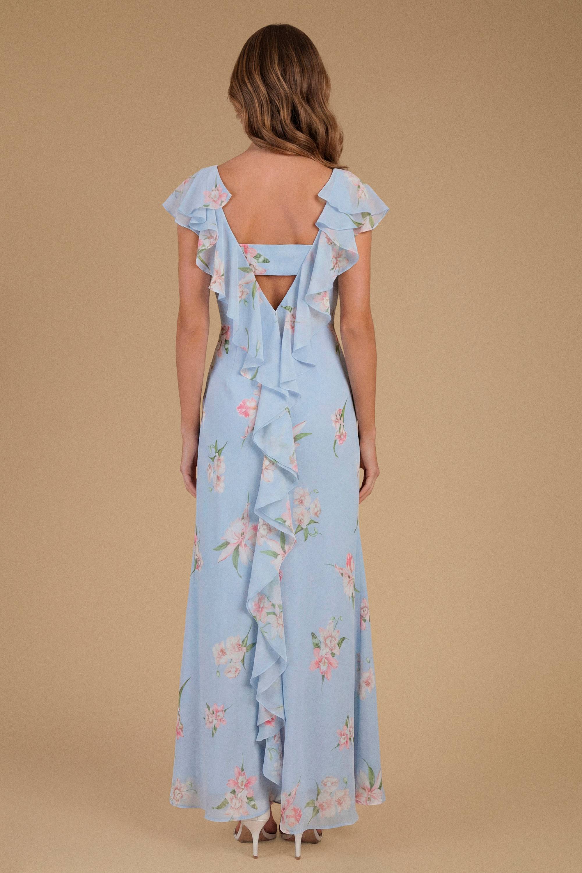Oasis Robe Maxi Cascade À Imprimé Floral Orchidée