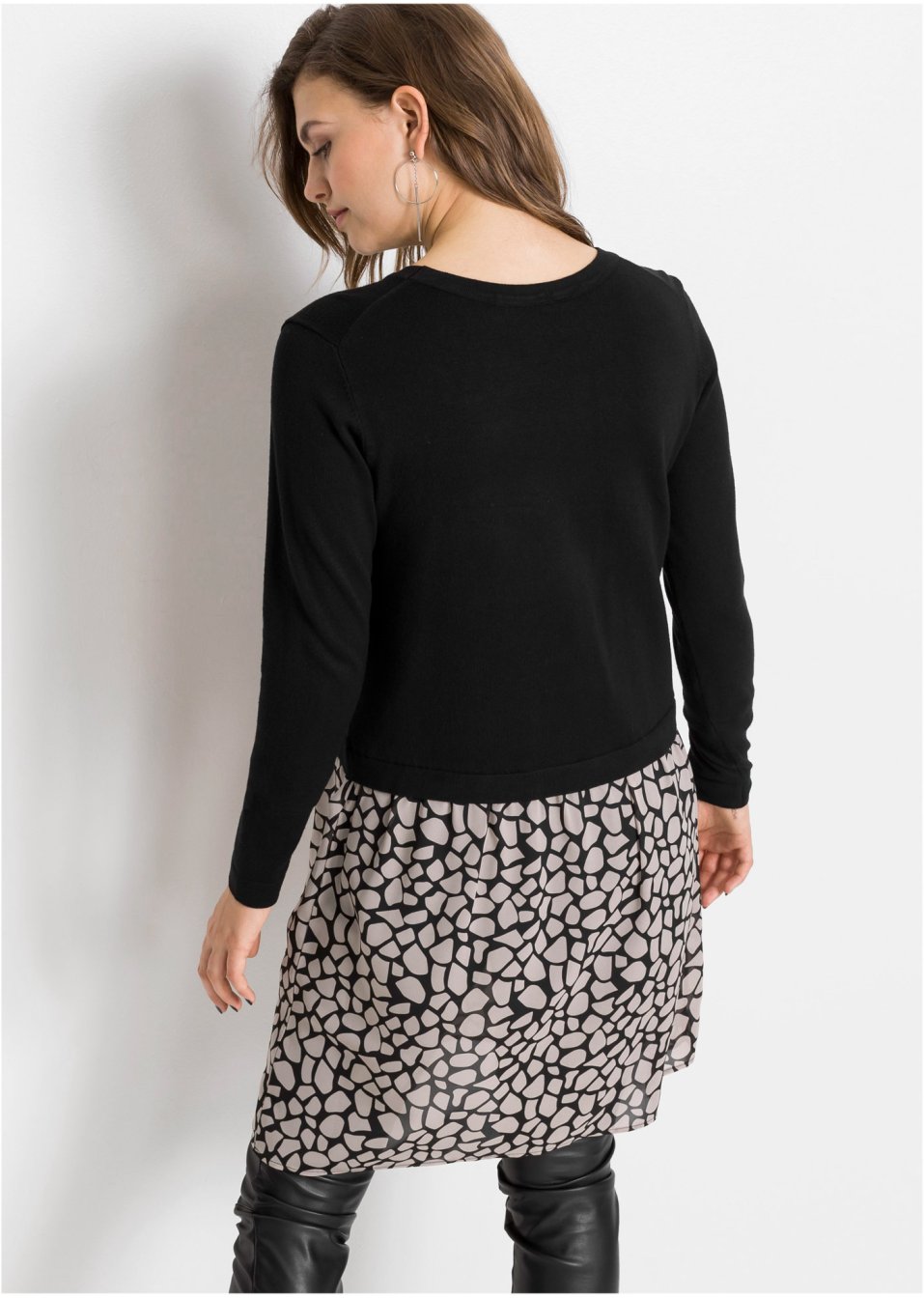 Pull avec empiècement jupe