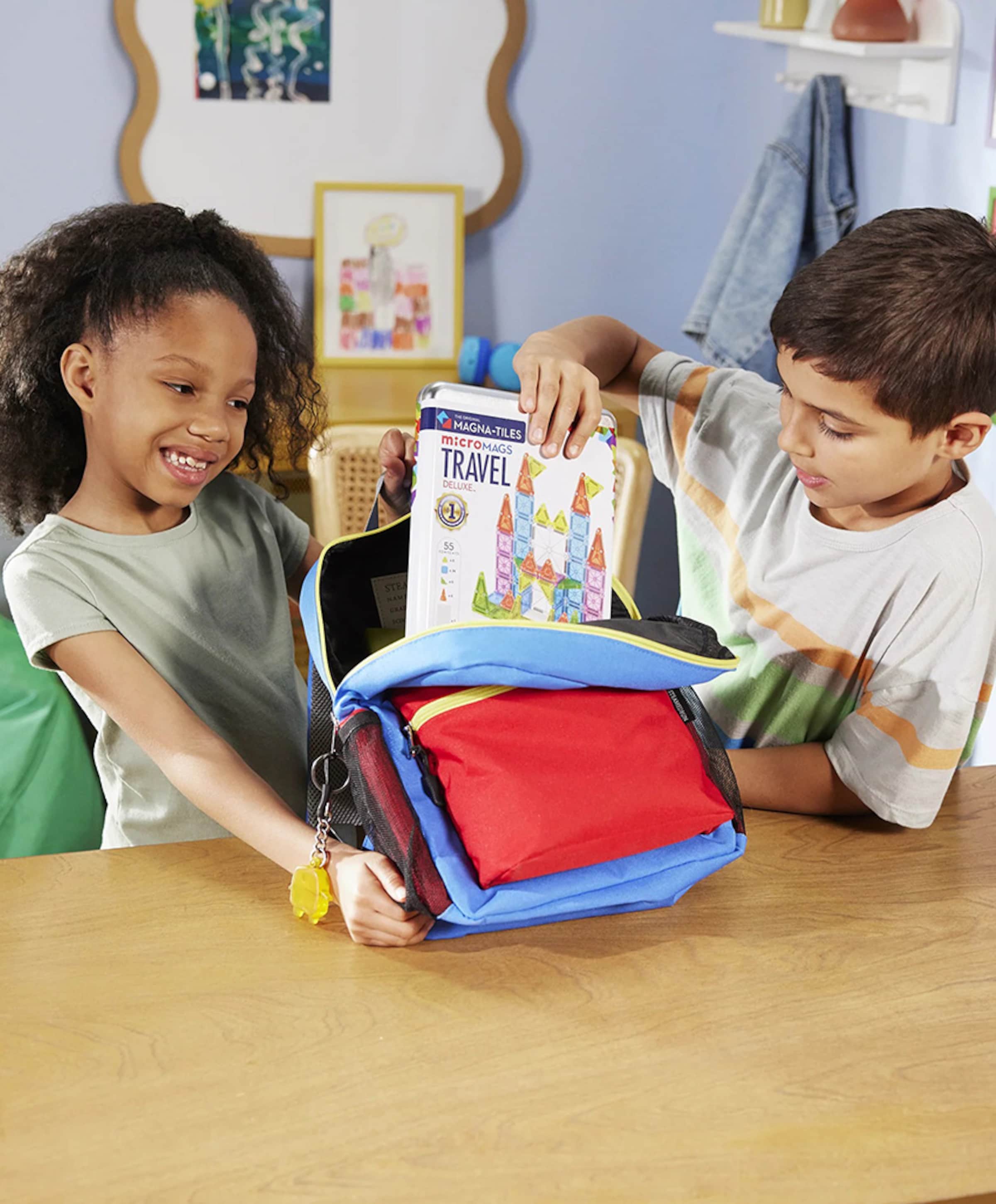 Magna-Tiles MicroMAGS Travel Deluxe 55 piece set