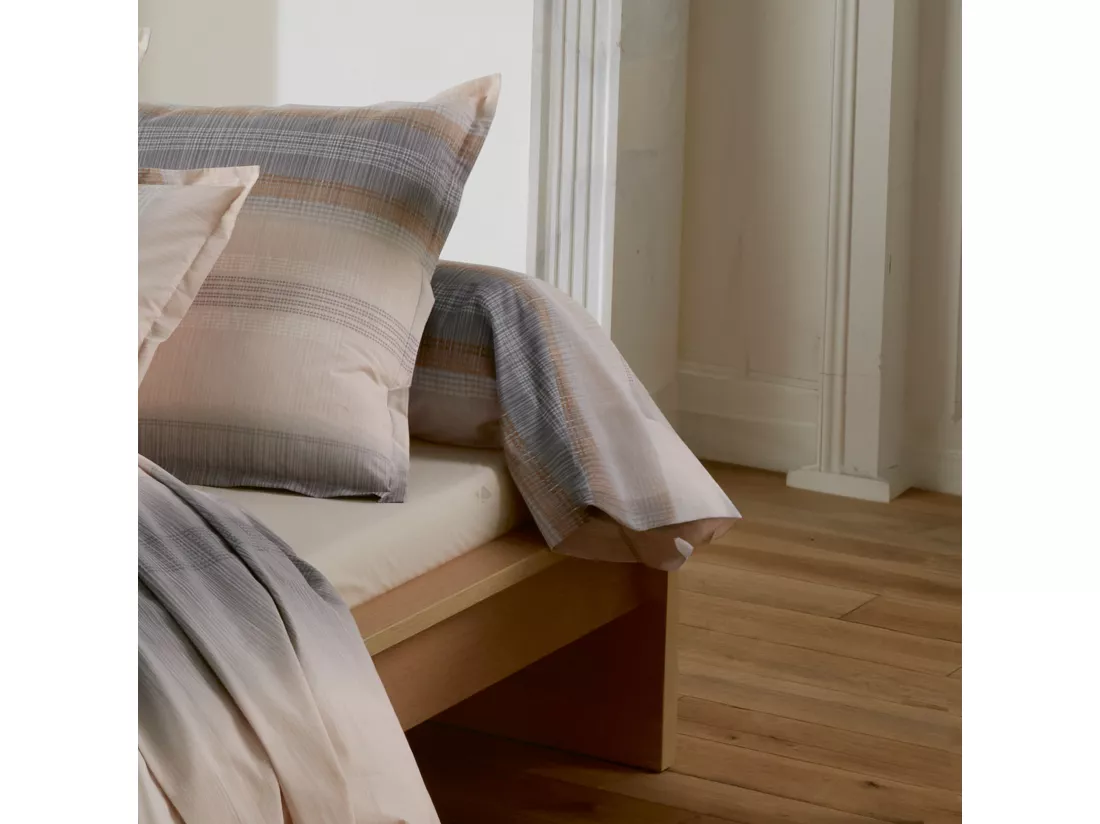 Taie de traversin 200x43 cm percale coton ESTEBAN Beige