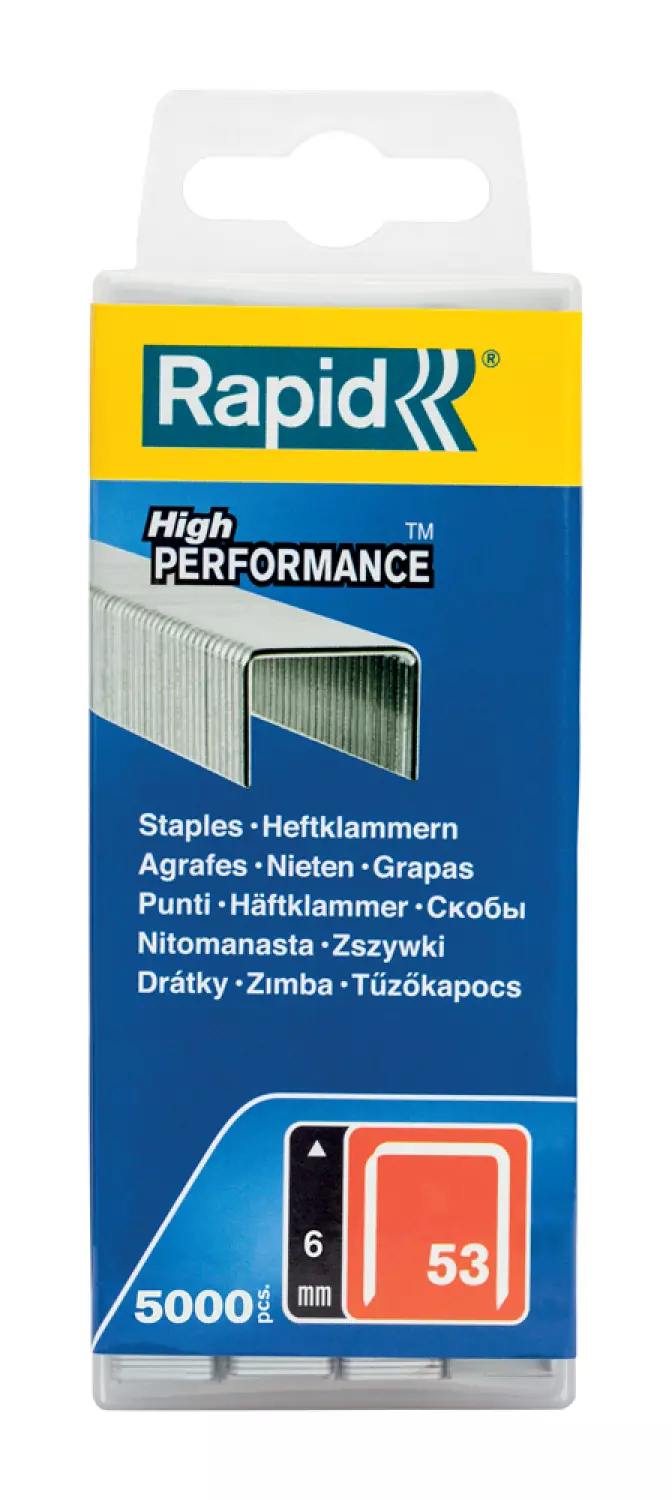 Rapid Dundraadnieten - 53/6mm - gegalvaniseerd - 5000st in kunststof box