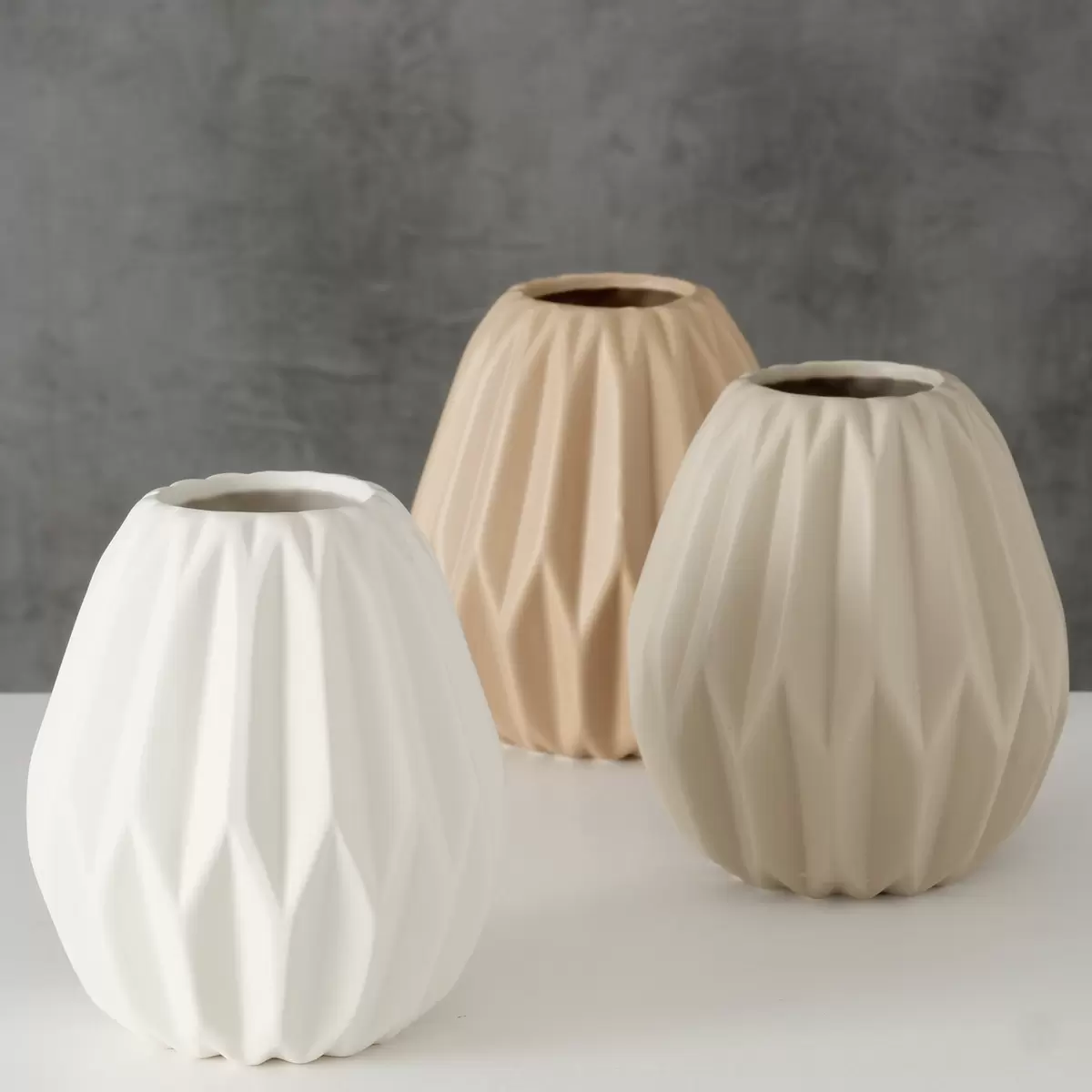 Vase Tampa beige,braun,weiss