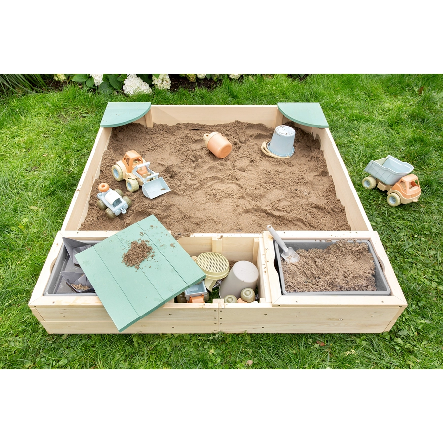 MUDDY BUDDY® Sandkasten Beach Rebel, natur-salbeigrün