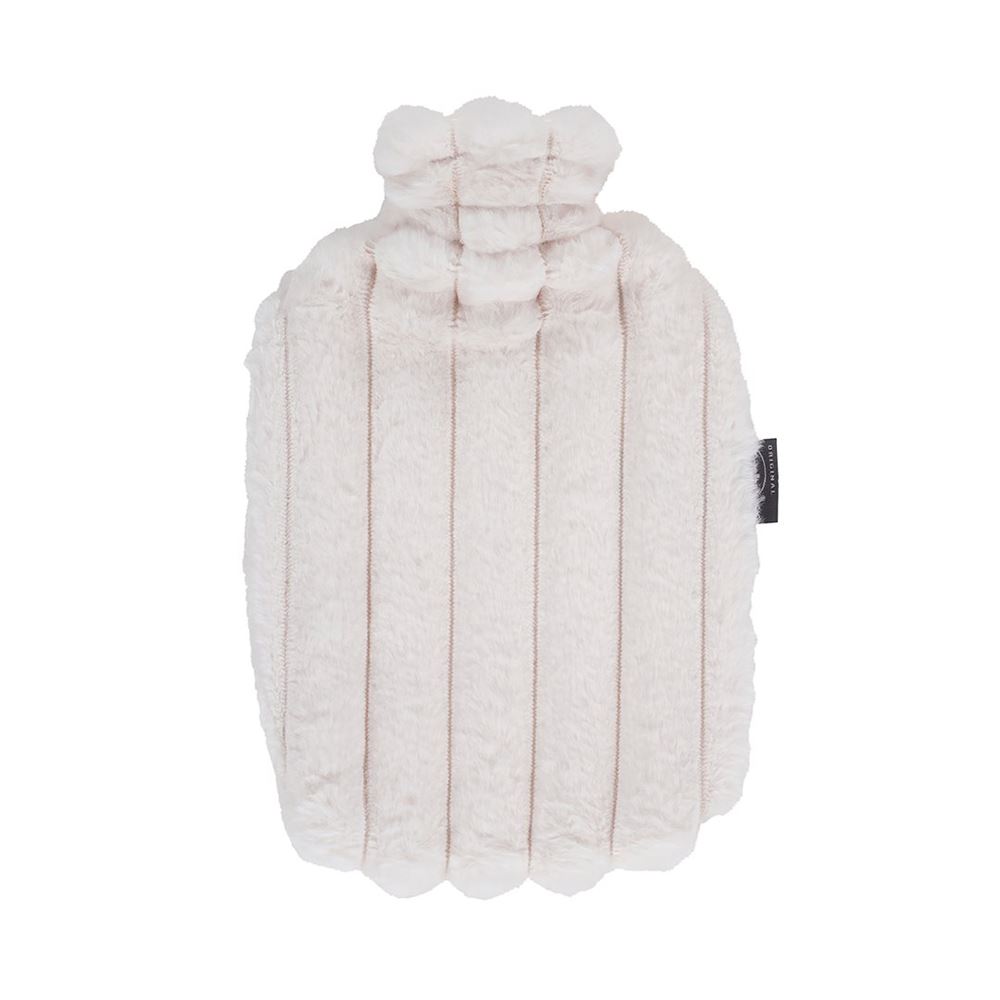 fashy Wärmflasche<br>1 Stück, 2l, Flauschbezug weiss Thermoplastik