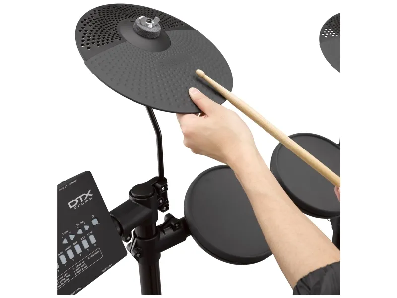 Yamaha DTX432K, Trommesystem, Crash, Hi-hat, Kick, Ride, Lilletromme, Tom, USB Type-B, 5 W, 269 x 39 x 147 mm, 500 g