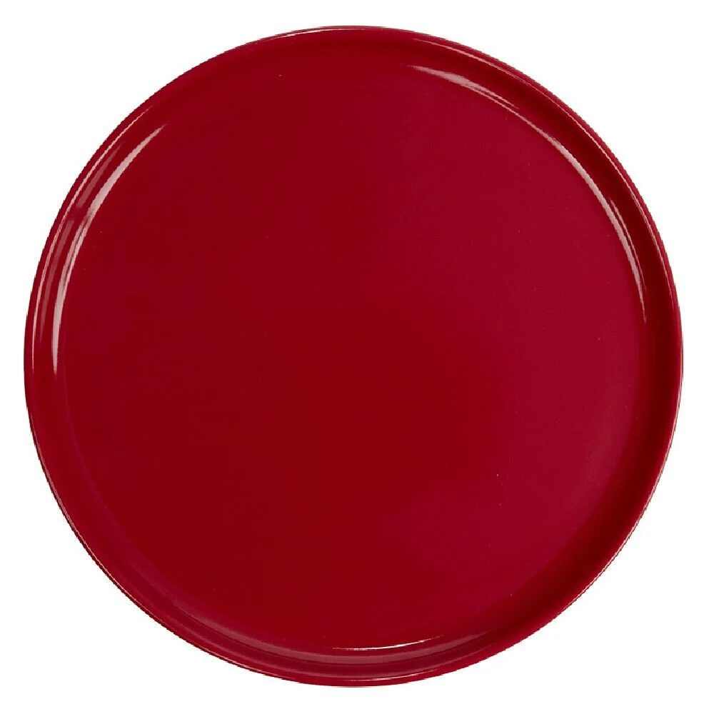 Assiette à dessert ronde Nordic porcelaine rouge